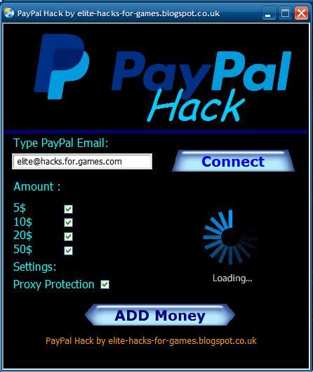 Check spelling or type a new query. PayPal Hack Cheat Tool (Money/Cash adder/generator) - NewSallHacks - Best cheats in whole web