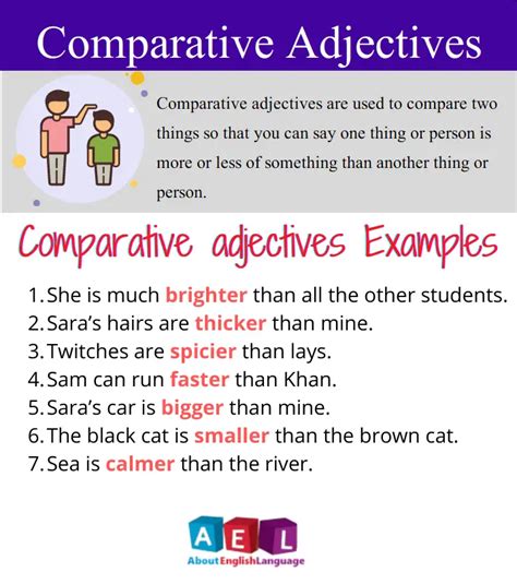 Comparative Adjectives Definition Easy Examples