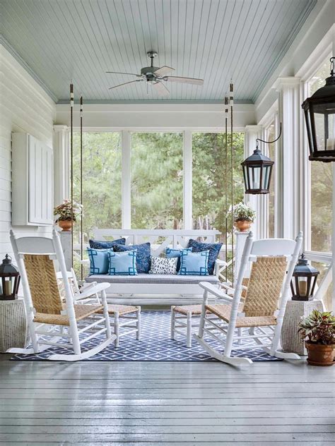 This Screened Porch Epitomizes Southern Style With A Bed Swing Made In