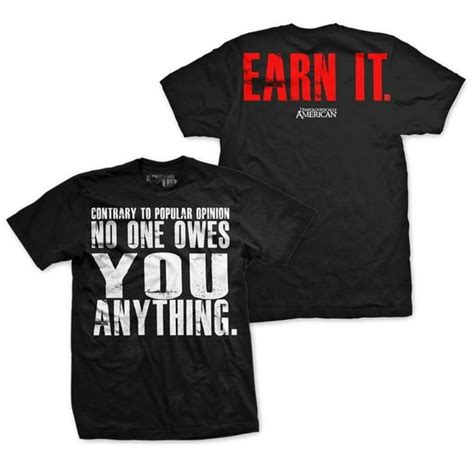 Ranger Up No One Owes You Anything Earn It T Shirt From Ranger Up Black Large Walmart