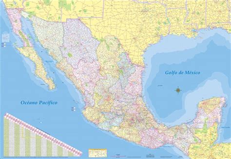 Mapa Mexico Mural Republica Mexicana 180cm X 125 Cm Gigante 1499