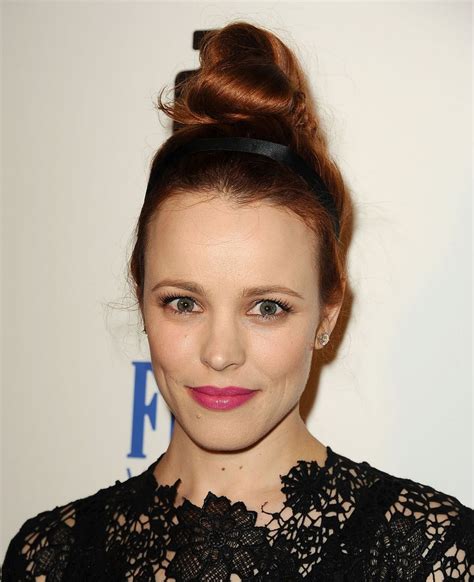 Rachel Mcadams Wore Her New Red Hair In A Sassy Topknotand I Have