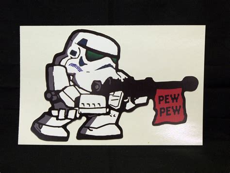 Star Wars Pew Pew Decal Stormtrooper Pew Pew Sticker Etsy