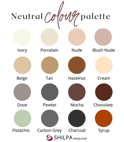 Procreate Neutral Color Palette Color Swatches Digital Illustration Painting Tools