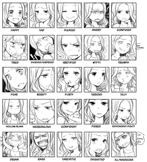 25 Expressions Practise By Loveariddle On Deviantart Anime Faces