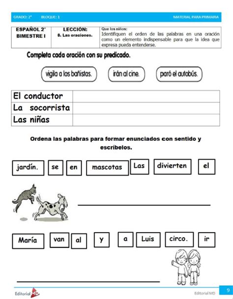 Actividades Para Segundo Grado De Primaria Imprimir