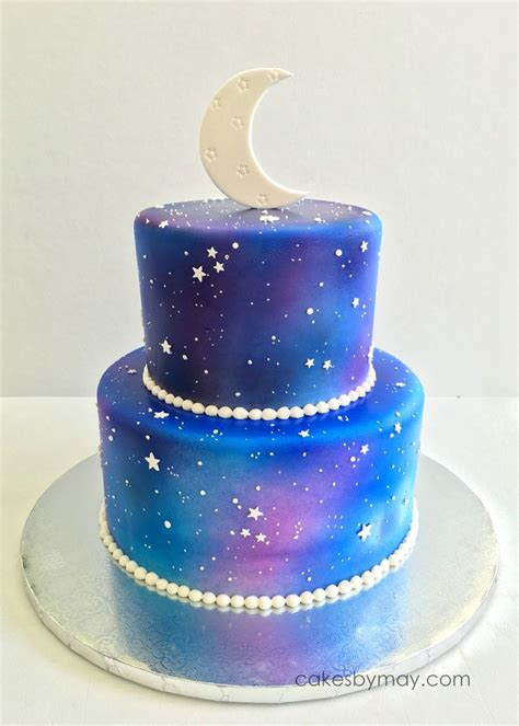 Starry Night Galaxy Cake Cake Birthday Cake