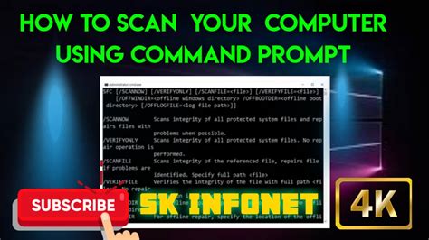 Scan Your Computer Using Command Prompt Youtube