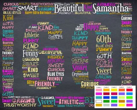 Turning 60 years old is an important milestone birthday in everybody's life and should be celebrated with family and lots of gifts. Personalized 60th Birthday Gift 60th Birthday Gift Sixty ...