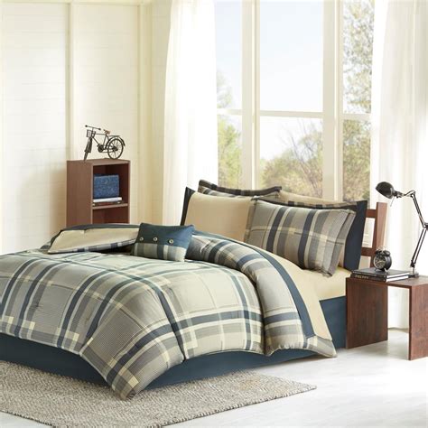 Shop for navy comforter sets online at target. Intelligent Design Roger 7-Piece Navy Multi Twin XL Plaid ...