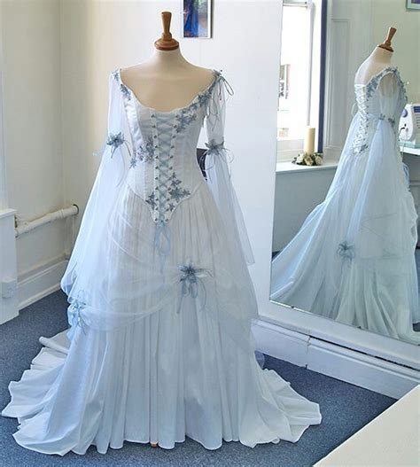 Blue Celtic Dress Celtic Wedding Dress Fairy Wedding Dress Irish