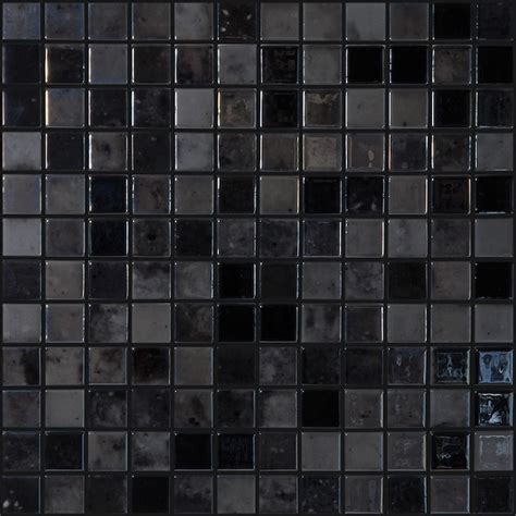 Elida Ceramica Glass Mosaic Dark Reflections Glass Uniform Squares Tile