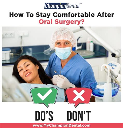 How To Stay Comfortable After Oral Surgery Champion Dental