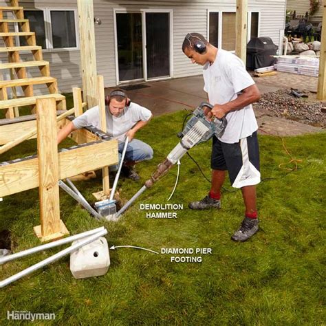 No-Dig Deck Footings | Deck footings, Building a deck, Modern deck