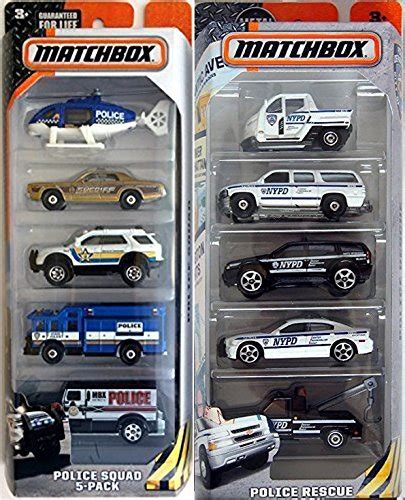 Matchbox Police Car Set 10 Car Pack Police Squad And Nypd Police Rescue