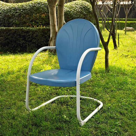 Metal chairs produced specifically for the project can be painted in desired color. Crosley Furniture Griffith Steel Conversation Chair at ...