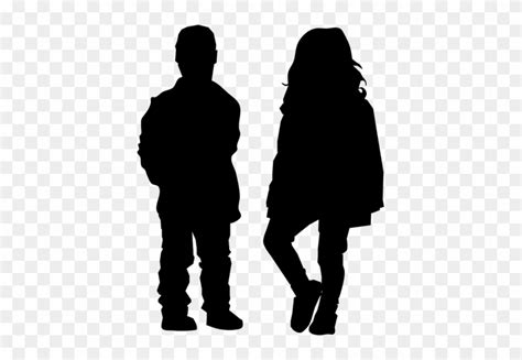 Boy And Girl Silhouette Public Domain Vectors Old Couple Holding