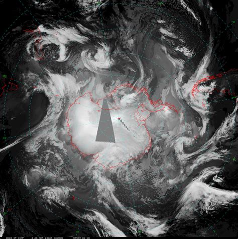 Antarctica Infrared Composite Satellite Photo With Live Webcam