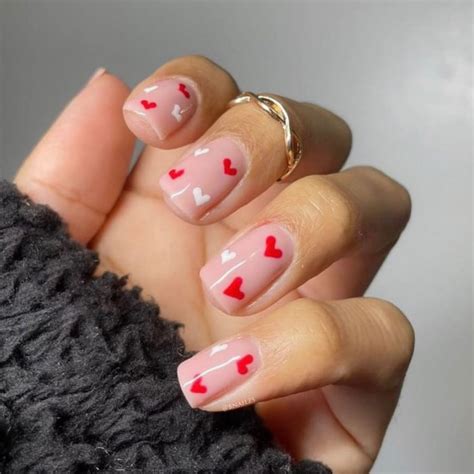 100 Best Valentines Day Nails Red And White Heart Nails 1 Fab Mood