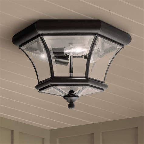 Monterey 12 12 Wide Black Outdoor Ceiling Light 42p51 Lamps Plus