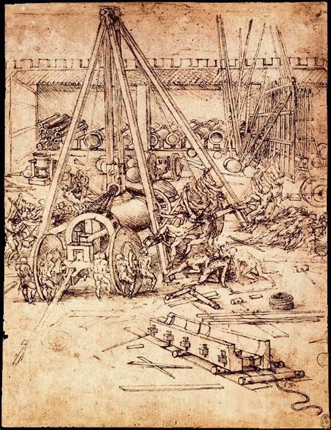 1487 Cannon Foundry Leonardo Da Vinci Painting Michelangelo
