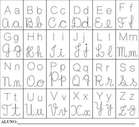 Alfabeto Imprenta Y Cursiva Mayusculas Y Minusculas