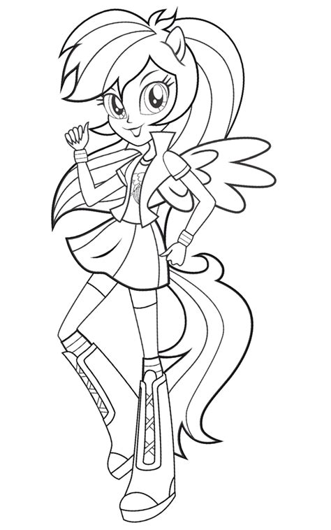My little pony rainbow dash from equestria girls. Coloriages à imprimer My Little Pony et Equestria Girls ...