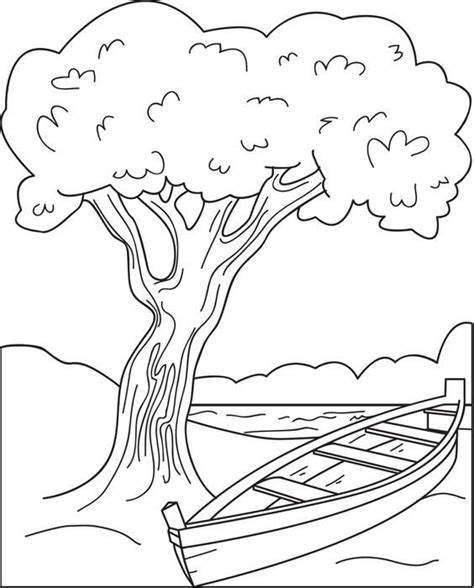 Canoe Coloring Page At Getdrawings Free Download