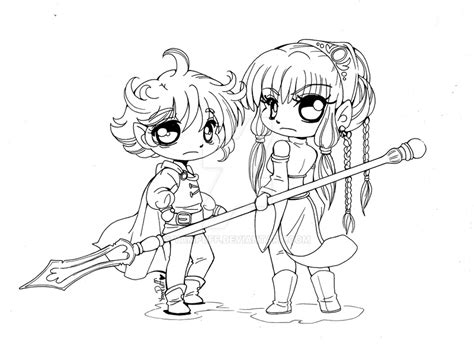 Chibi Elves Lineart By Yampuff On Deviantart