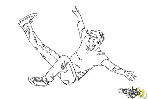 Falling Person Drawing Sketch Sketch Coloring Page