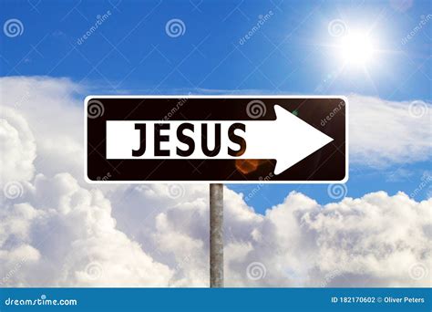 One Way To Jesus Christ Stock Illustration Illustration Of Sign