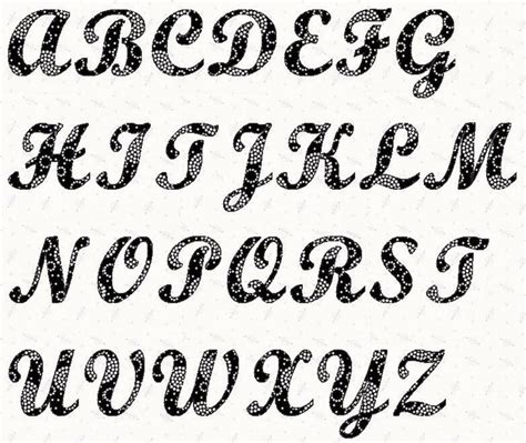 Alphabet Script 4 Inch Stencil Lettering Alphabet Alphabet Letter