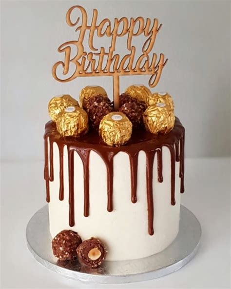 Well according to the description,it is a picture. Ferrero Rocher chocolate drip birthday cake | Birthday ...