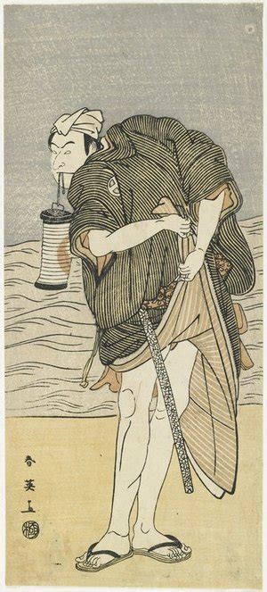 Musashi, as he was often simply known. 勝川春英: Otani Oniji III as Niki Bennosuke - ミネアポリス美術館 - 浮世絵検索