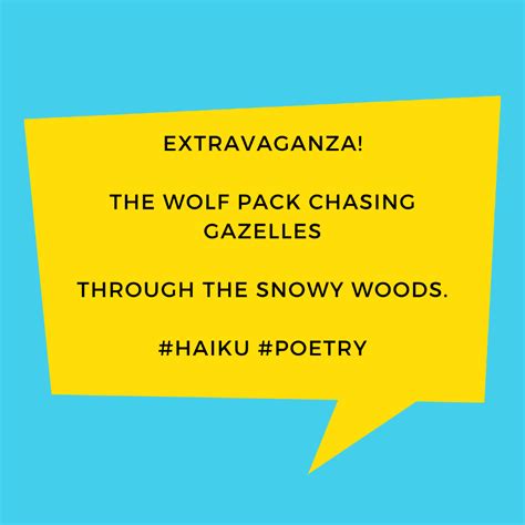 Haiku Poem Wildlife Extravaganza Conform To Jesus Haiku Poems Snowy