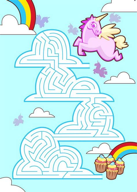 Printables Unicorn Mazes For Kids Tedy Printable Activities