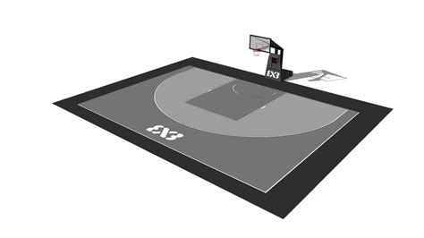 3x3 Fiba Basketball Court 3d Warehouse