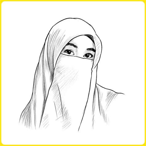 Gambar Wanita Muslimah Kartun Hitam Putih Gambar Kartun Muslimah