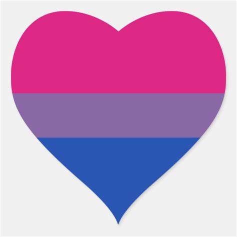 Bisexual Pride Stickers Hearts Zazzle