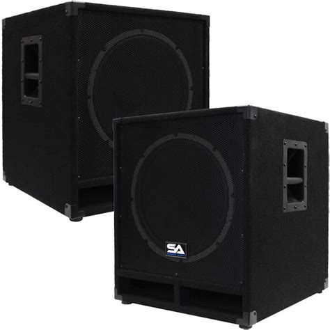 Seismic Audio Pair Of Powered 15 Subwoofer Cabinets Pa Dj Pro Audio