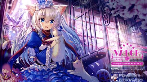 Download 1920x1080 Anime Cat Girl Animal Ears Loli Blue Dress Cute