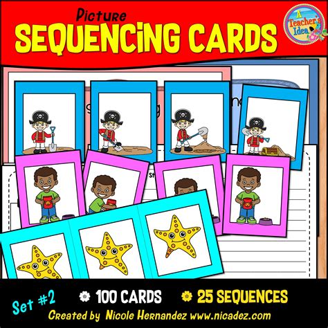 Sequencing Picture Cards Beginning Middle End N First Next Last Set