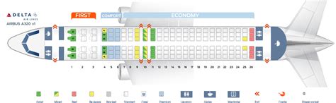 Seat Map Airbus A320 200 Delta Airlines Best Seats In Plane