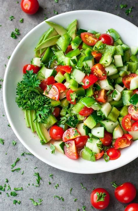 Healthy Tomato Cucumber Salad Recipe Avocado Salad Recipes