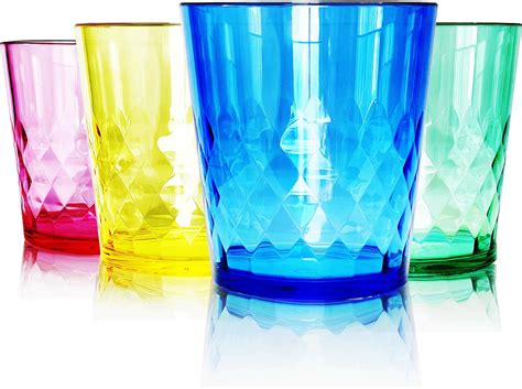 Scandinovia 250ml Unbreakable Premium Drinking Water Glasses Diamond