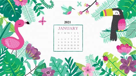 January 2021 Wallpaper Calendar