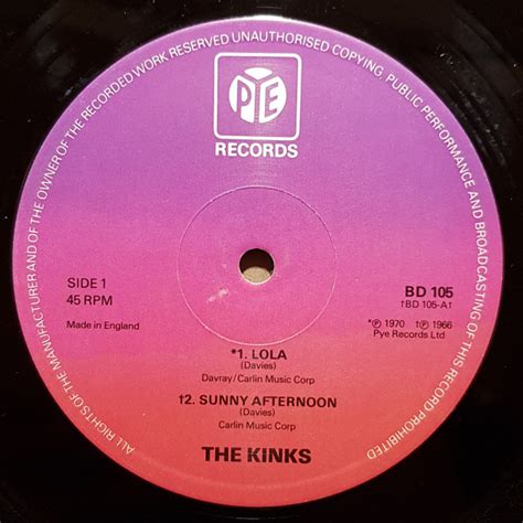The Kinks Lola Releases Reviews Credits Discogs