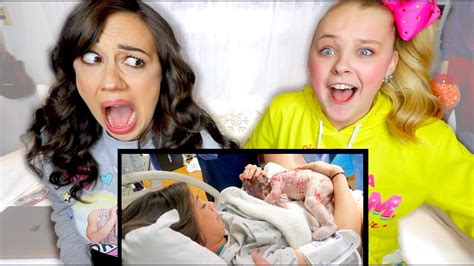 Reacting To Raw Footage Of My Birth With Jojo Siwa Youtube