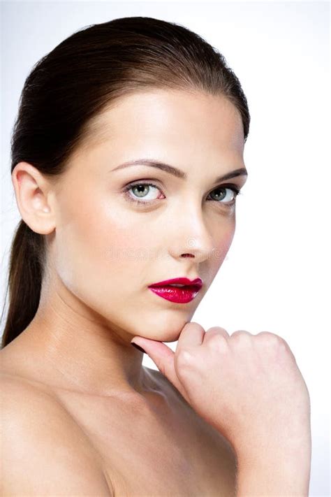 Beautiful Woman With Perfect Skin Stock Photo Image Of Elegance