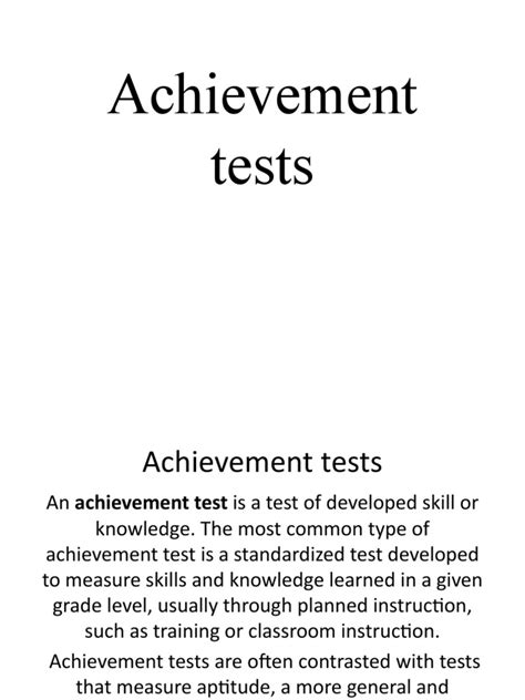 Achievement Test Edu 506 Pdf Test Assessment Question